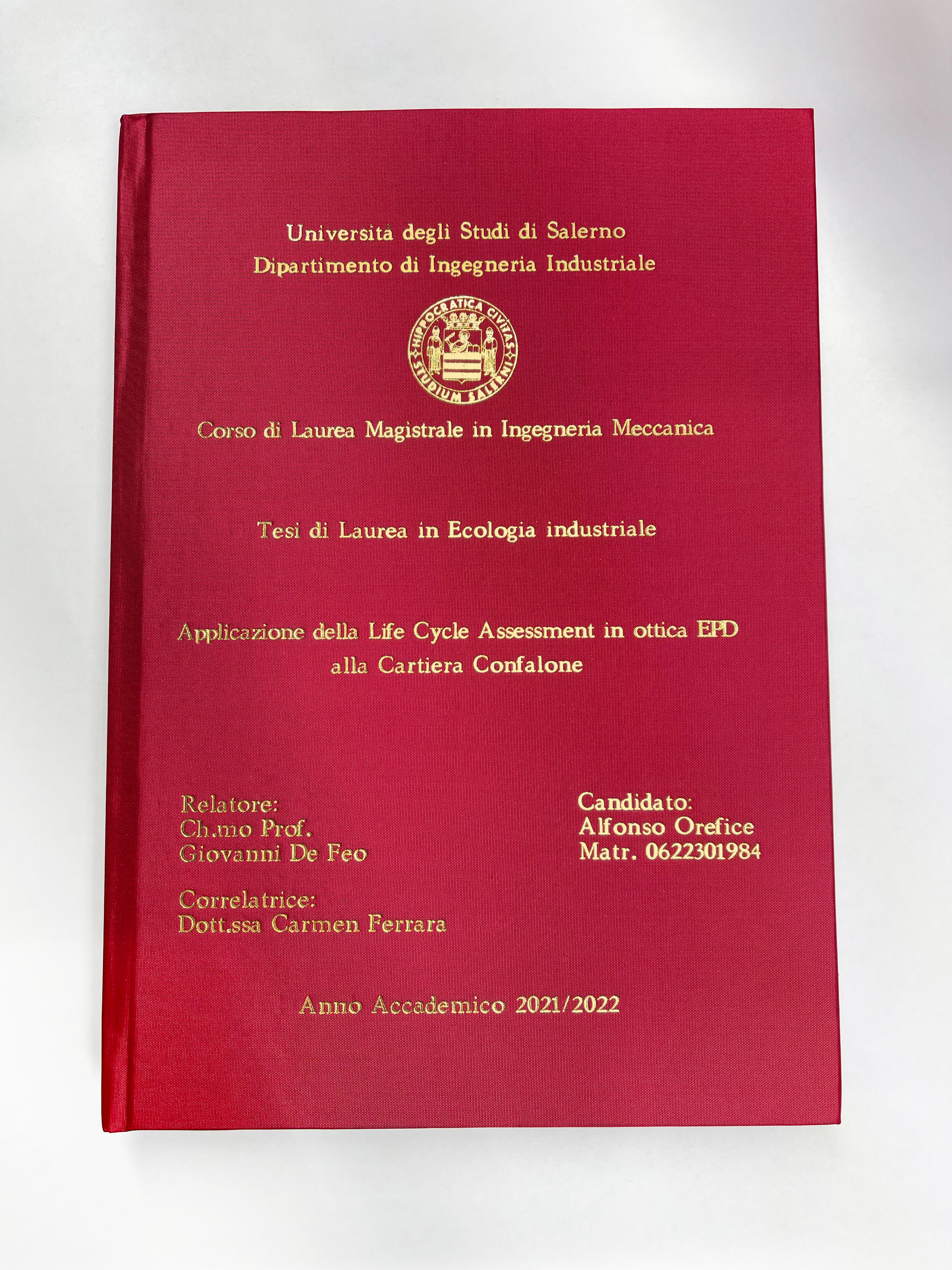 Tesi di Laurea in Ecologia industriale