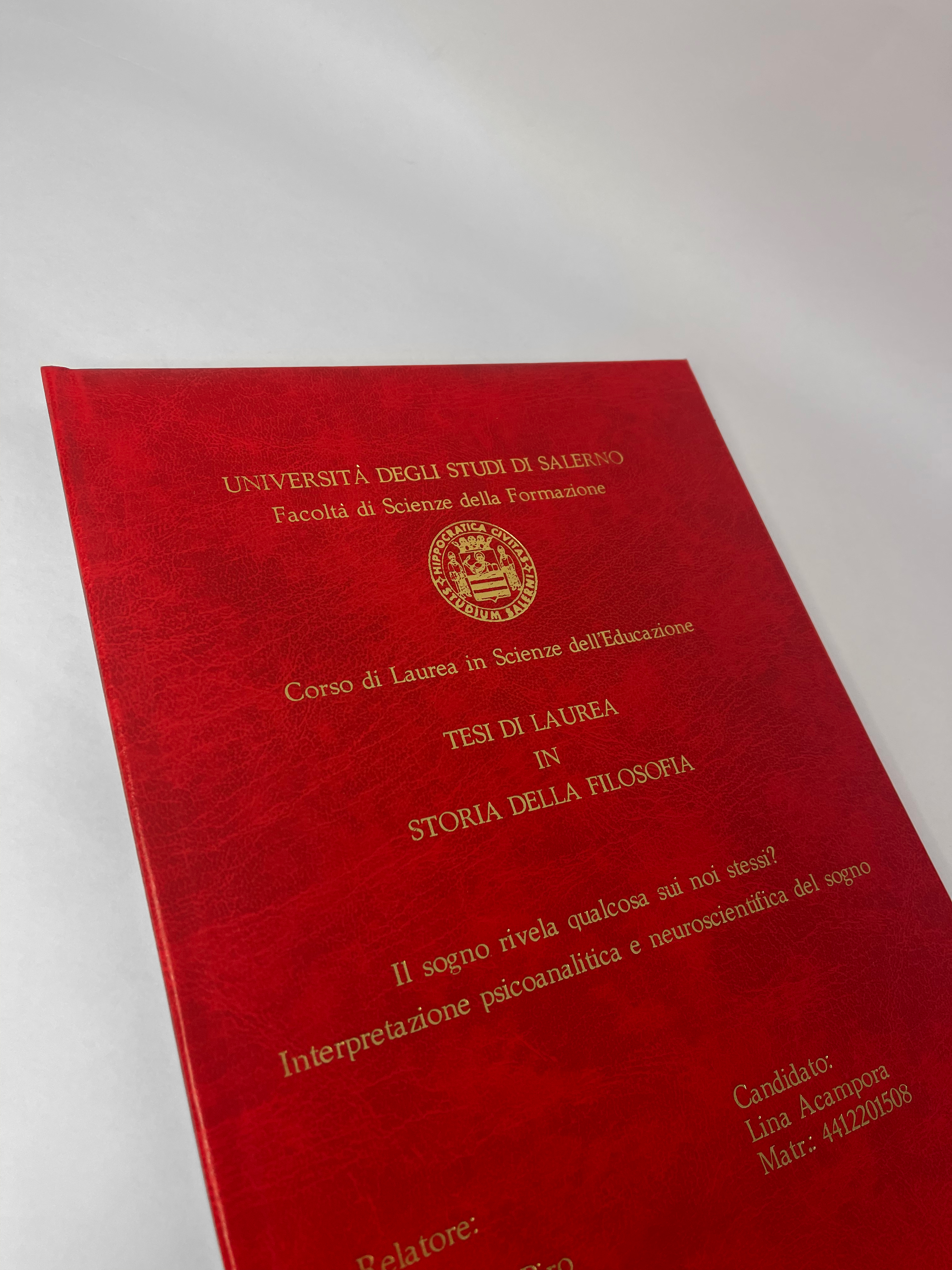 TESI DI LAUREA IN STORIA DELLA FILOSOFIA