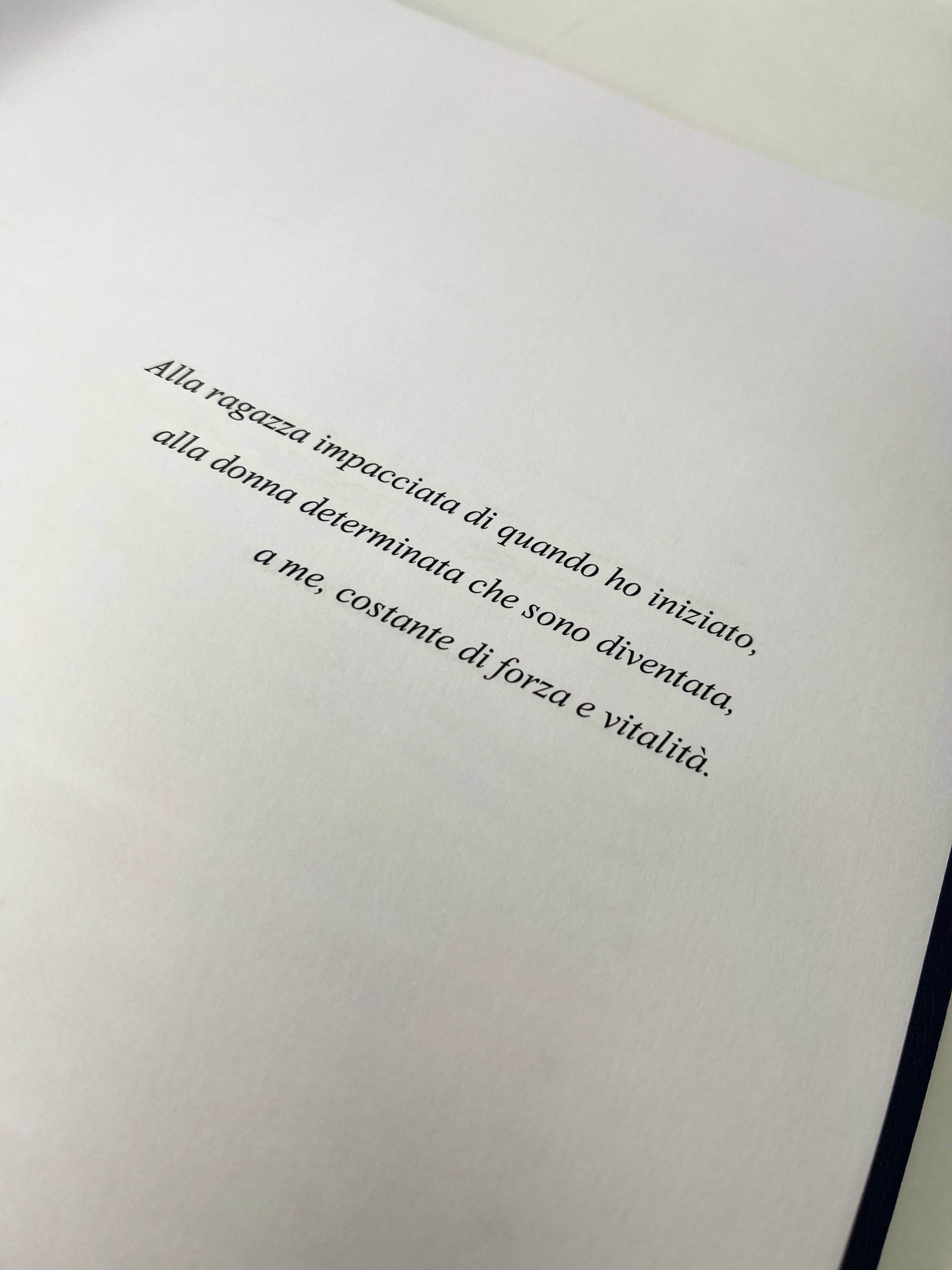 Una pagina davvero speciale: la dedica.